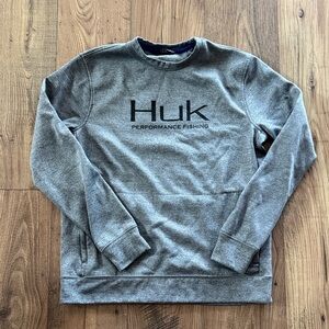 Huk Men's Performance Grey Performance Crewneck Sweatshirt